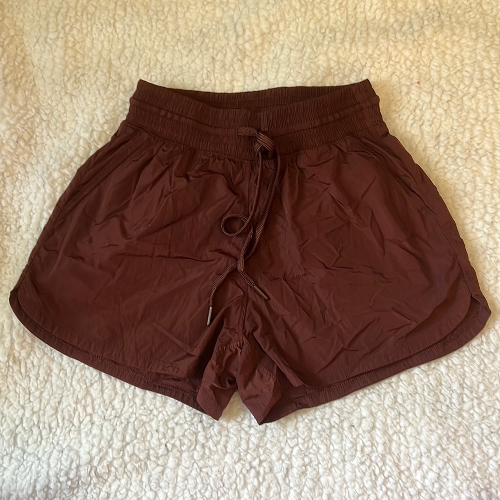 XXS Abercrombie & Fitch Maroon MotionTEK High Rise Lined Workout Short